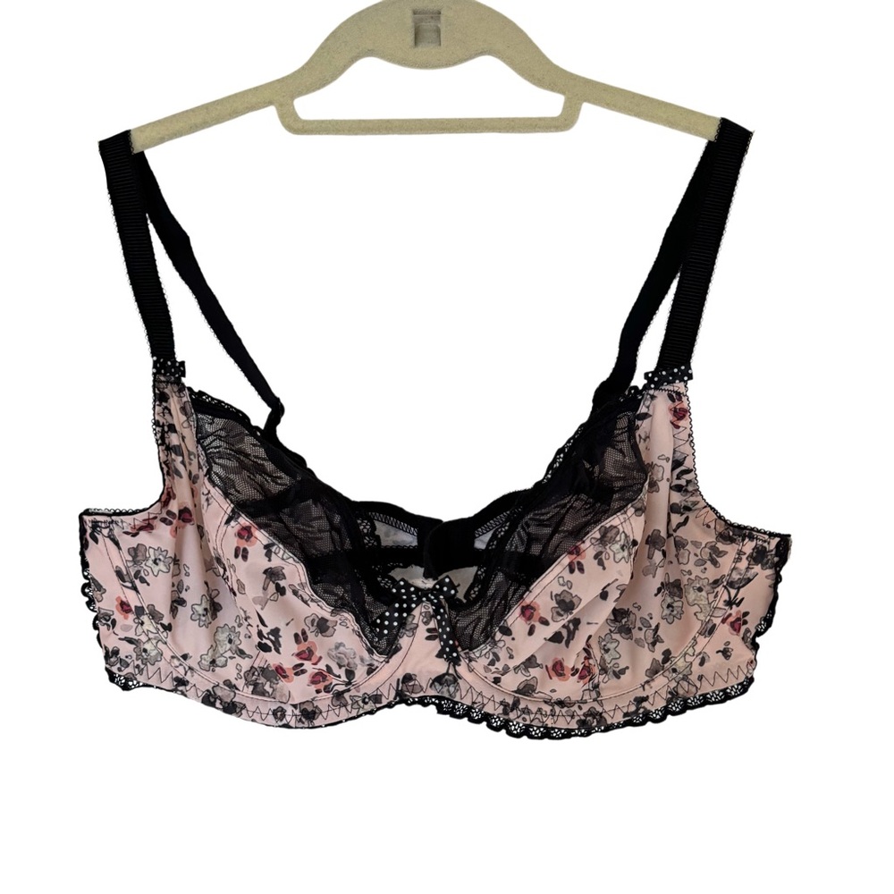 Freya Piper Floral Balcony Bra in Passion Fruit Underwire Lace Detail Size 36DD